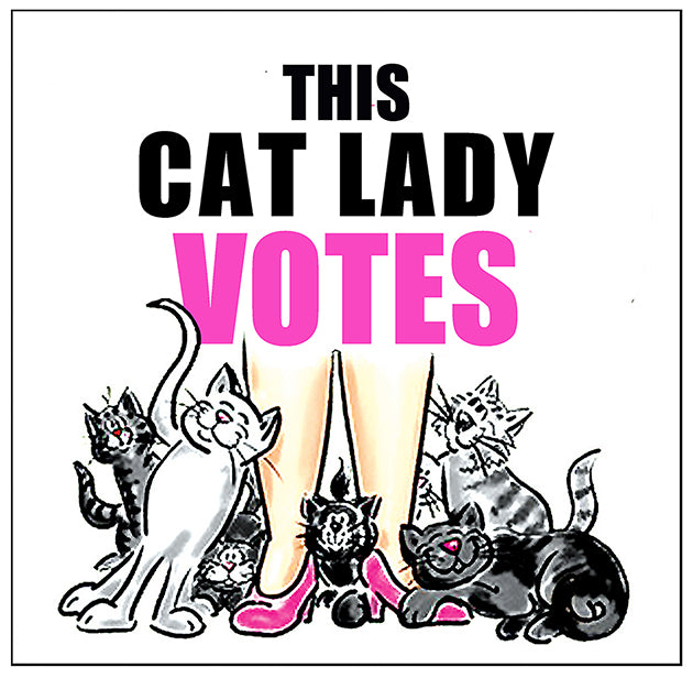 Cat Lady Votes Bumper Sticker