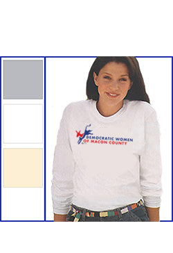 Buy natural Democratic Women of Macon County Long-Sleeve Tee (new logo)