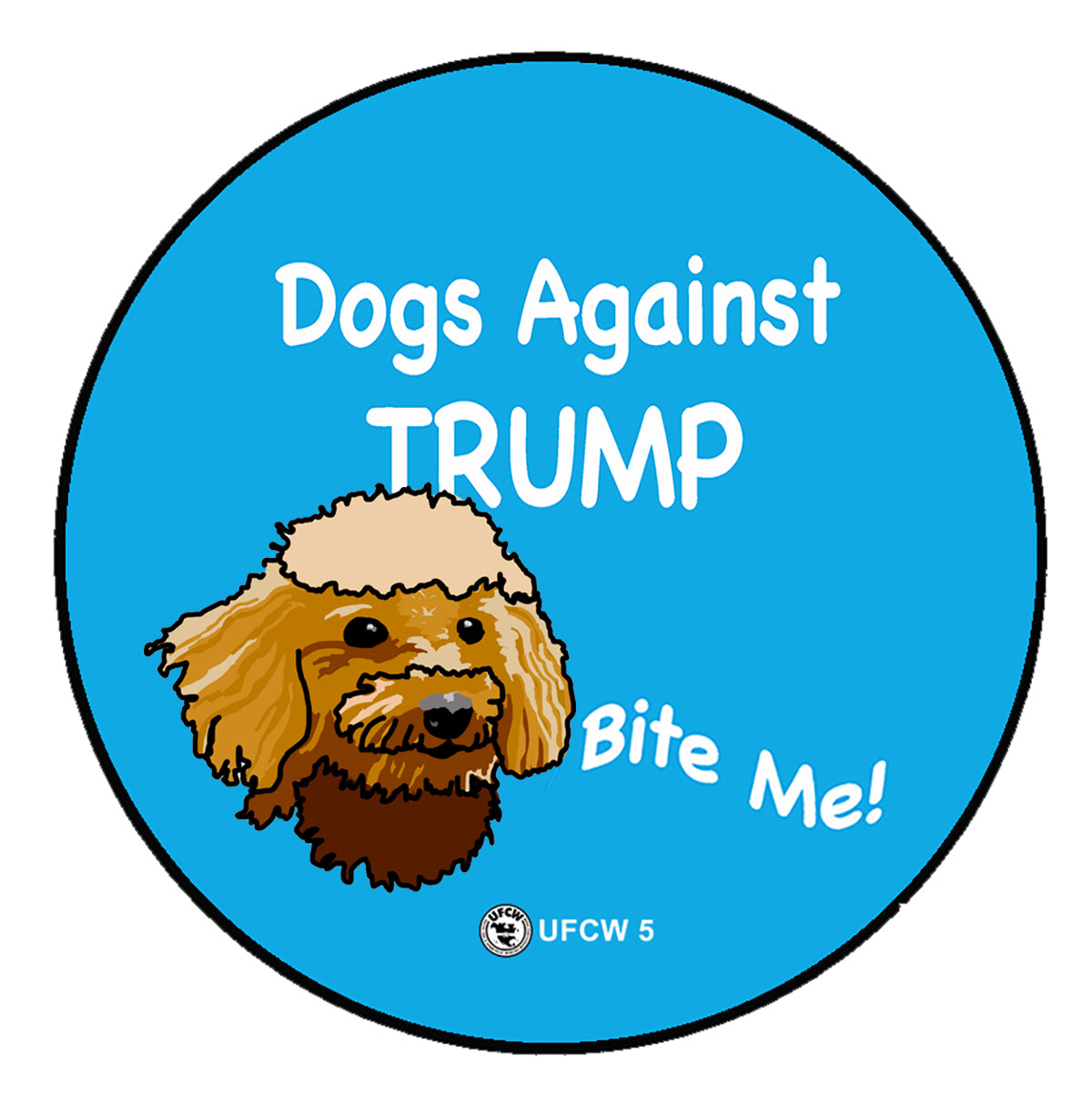 Dogs Against Trump - Poodle Pin