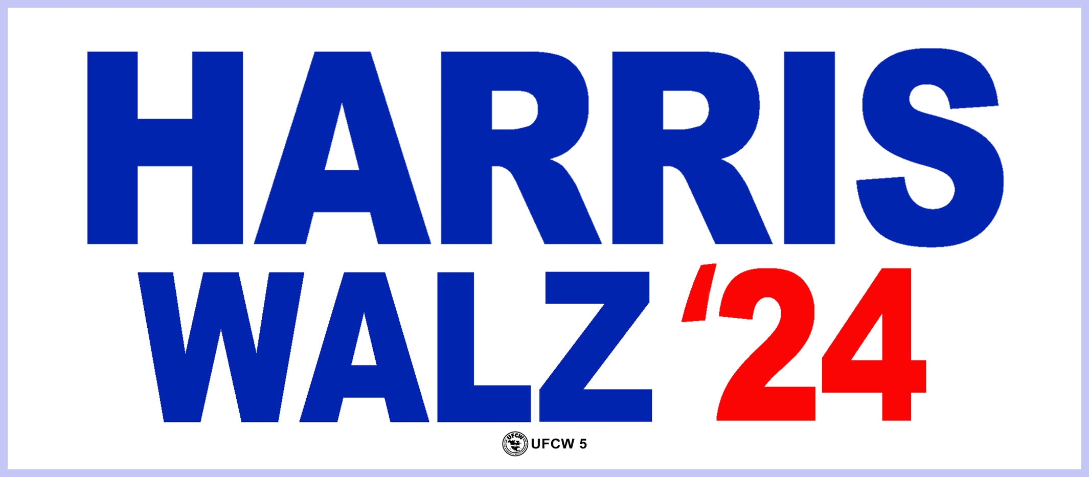 Harris-Walz White Bumper Sticker