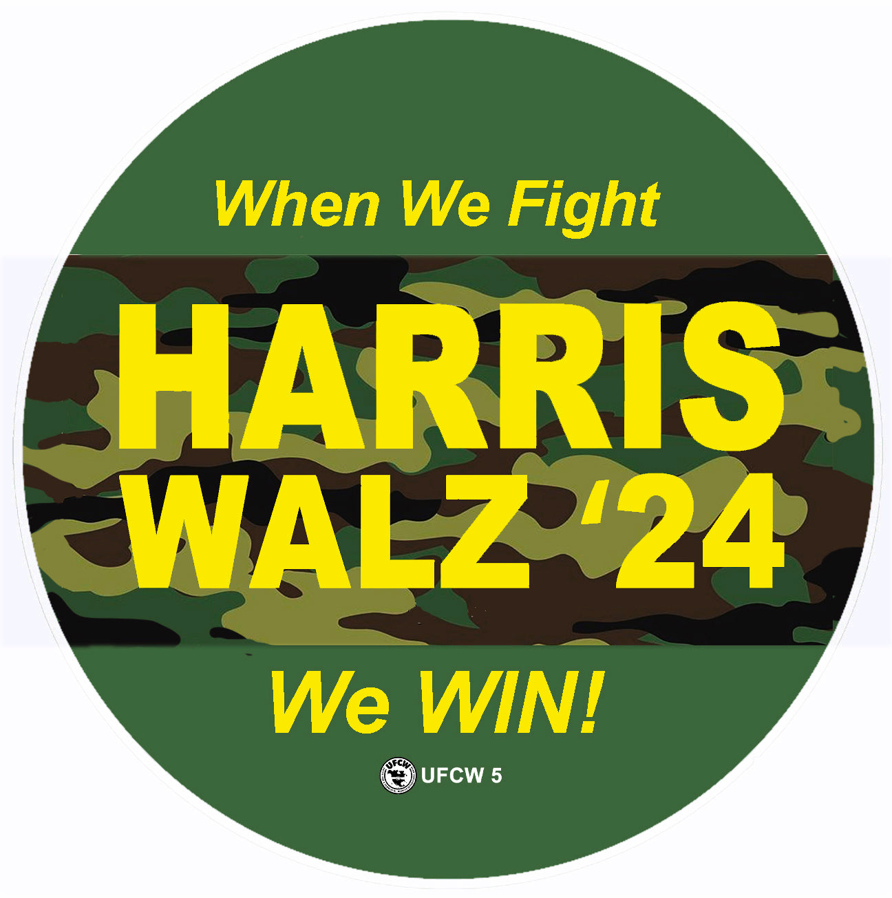 Harris-Walz Camo Campaign Pin