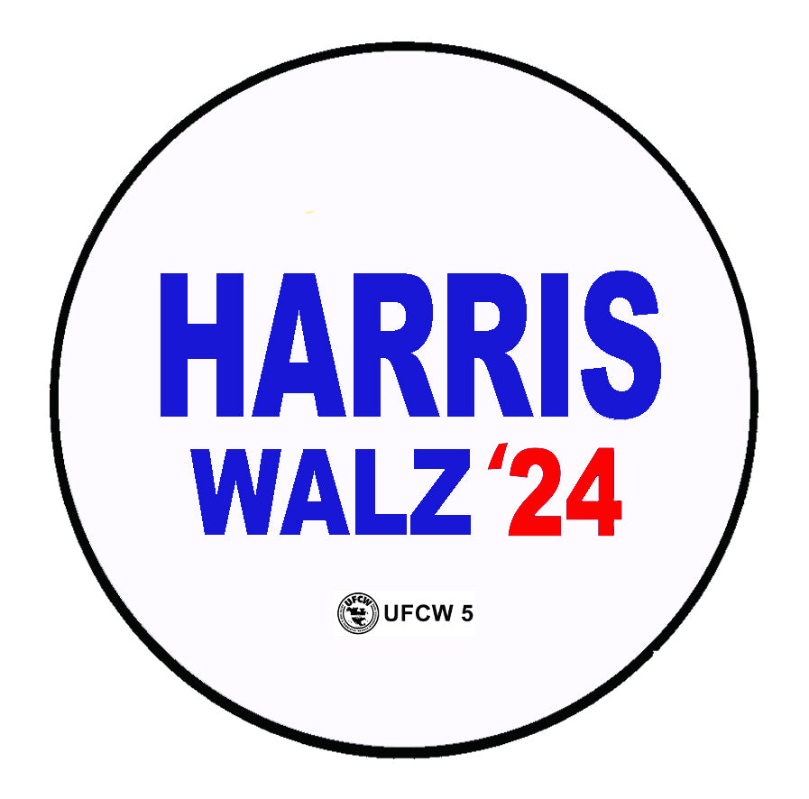 Harris-Walz '24 White Campaign Pin