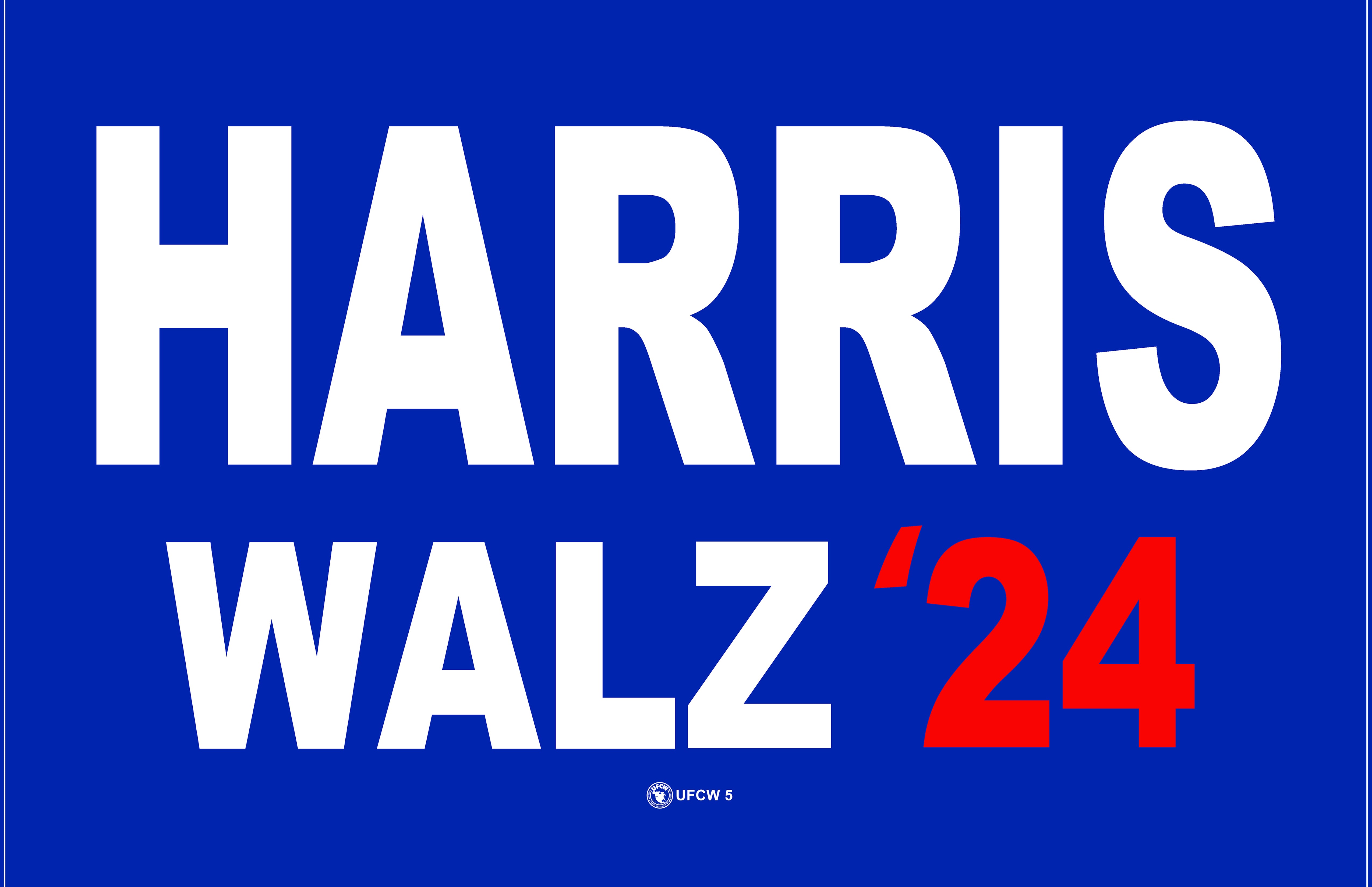 Harris-Walz Window Sign