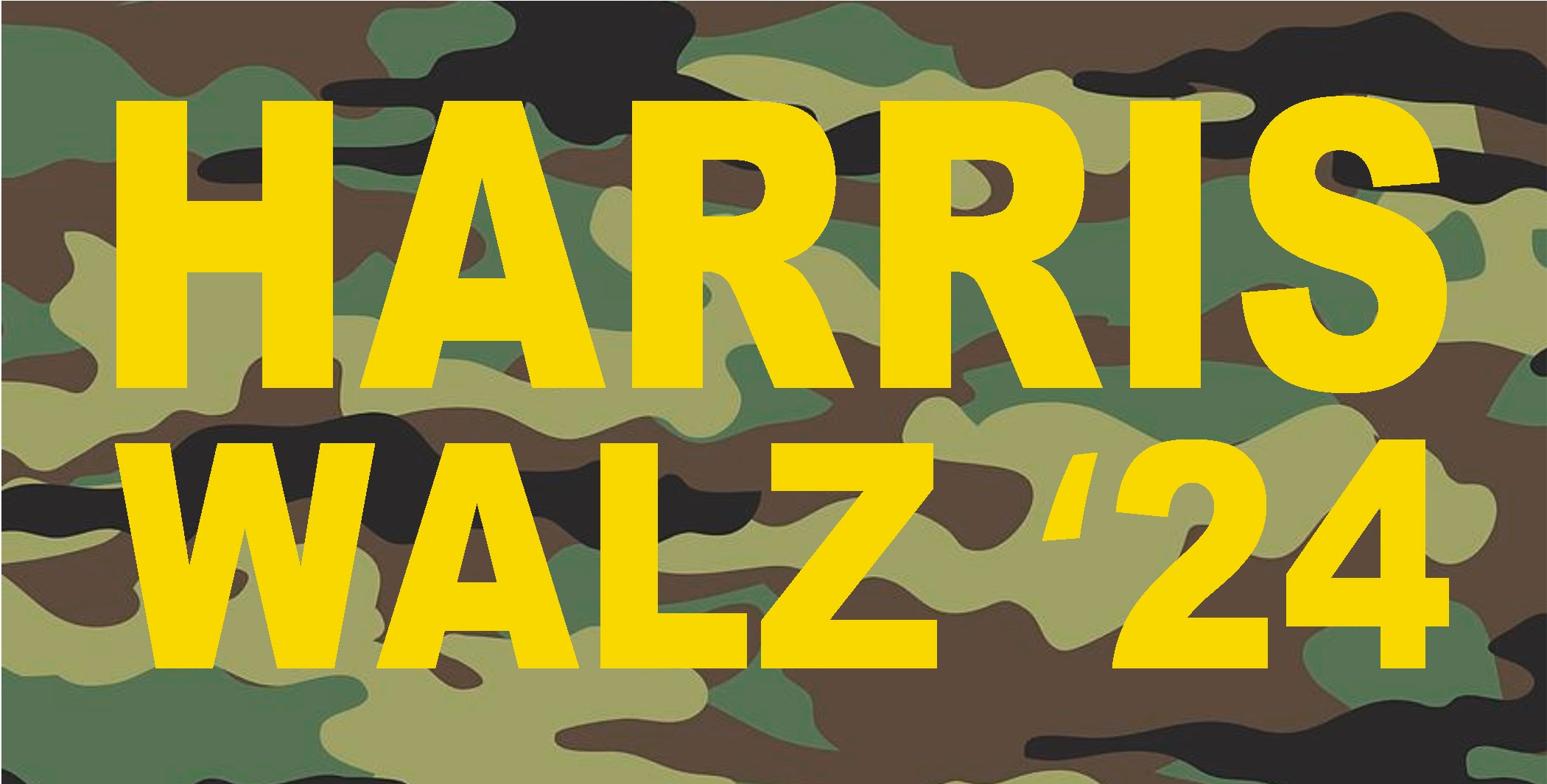 Harris-Walz Camo Bumper Sticker