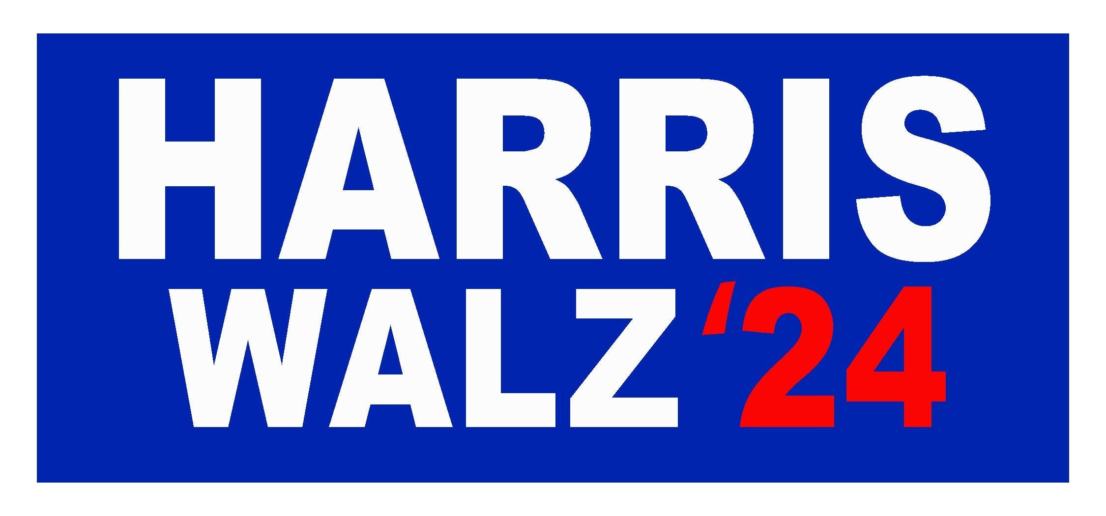 Harris-Walz Blue Bumper Sticker | CampaignStore2024