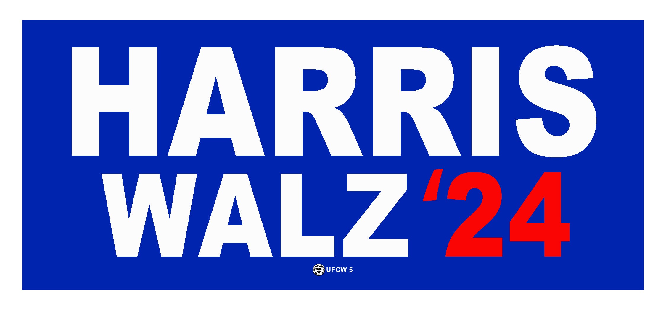 Harris-Walz Blue Bumper Sticker