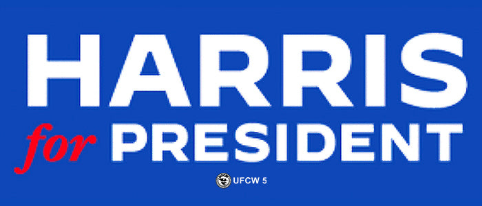 Harris for President Bumper Sticker (Blue)