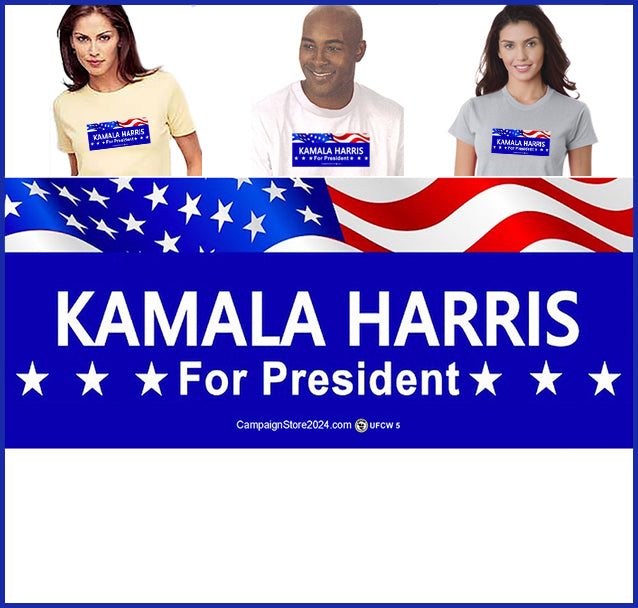 Kamala Harris For President Tee (Stars & Stripes)