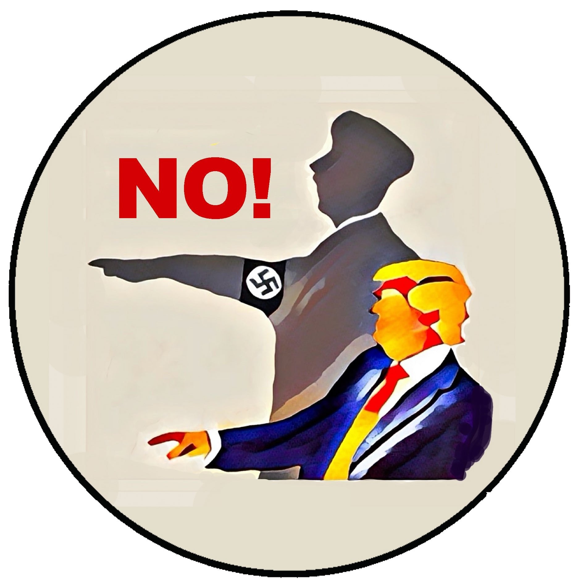 No To Fascism Campaign Pin