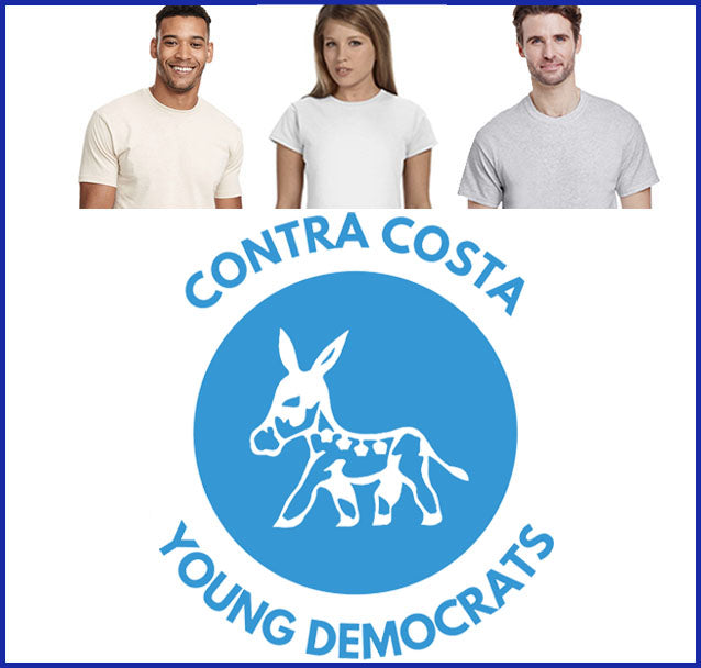 Contra Costa Young Democrats Tee (Lt Blue Logo)