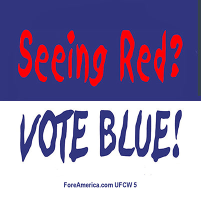 Seeing Red, Vote Blue Magnet