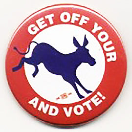 Get Off Your Donkey And Vote Pin