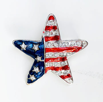 American Flag Star Pin
