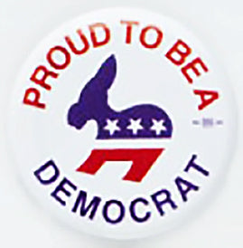 Proud To Be A Democrat Pin