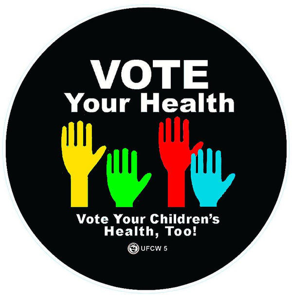 Vote Your Health Pin